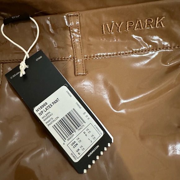Brand New Brown Patent Leather Ivy Park Pants - Picture 2 of 4